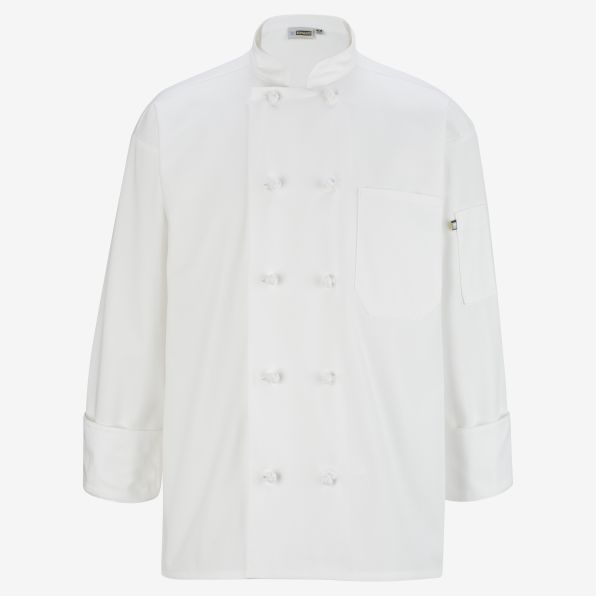 10 Knot Button Long Sleeve Chef Coat