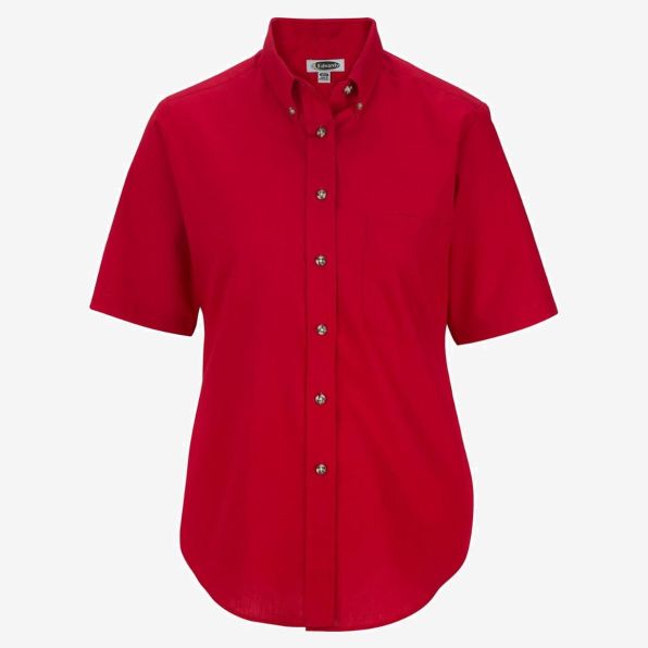 Ladies Easy Care Short Sleeve Poplin Shirt