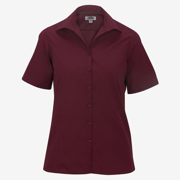 Ladies Lightweight Short Sleeve Poplin Blouse
