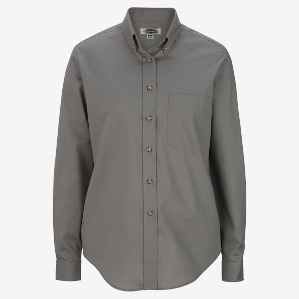 Ladies Easy Care Long Sleeve Poplin Shirt