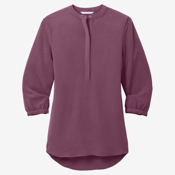 Port Authority Women's 3/4-Sleeve Textured Crepe Tunic
