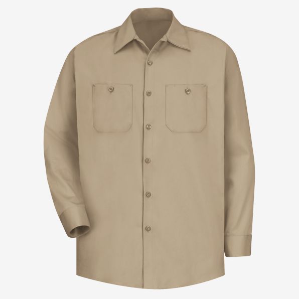 Long-Sleeve Wrinkle-Resistant Cotton Work Shirt