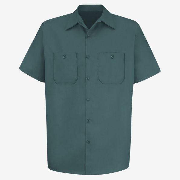 Short-Sleeve Wrinkle-Resistant Cotton Work Shirt