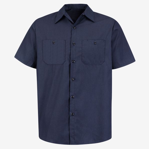 Short-Sleeve Dual-Stripe Work Shirt 
