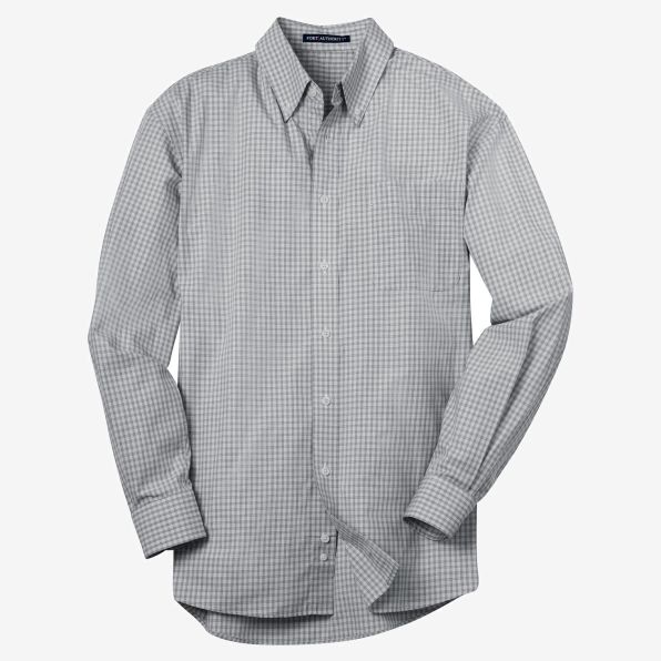 Port Authority Plaid Pattern Easy Care Shirt