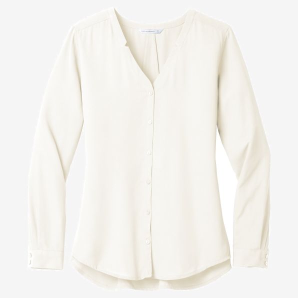 Port Authority Women's Long Sleeve Button-Front Blouse