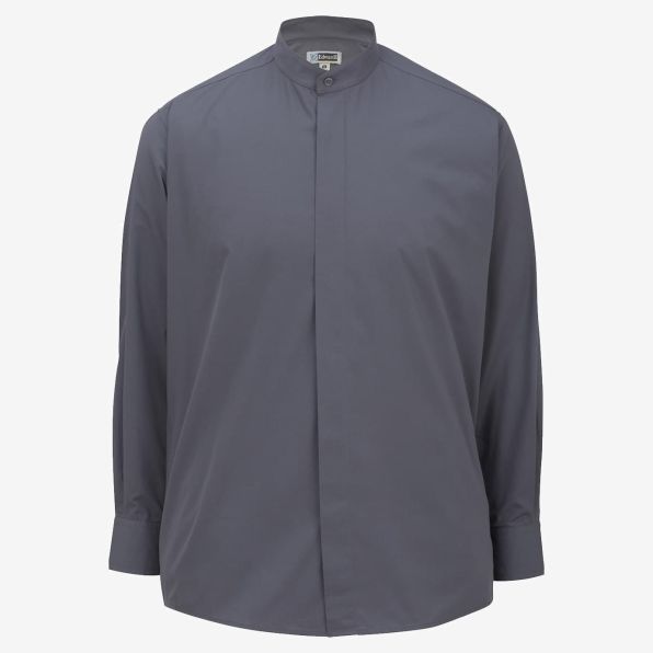 Mens Banded Collar Shirt