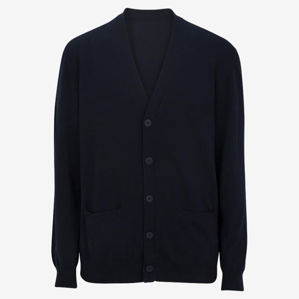V-Neck Cotton Blend Cardigan-2Pockets