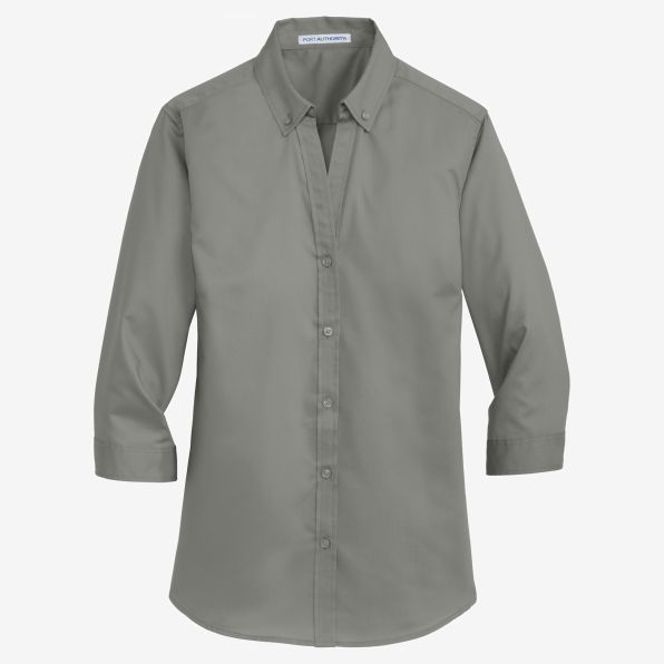 Port Authority Women's 3/4-Sleeve SuperPro Twill Shirt