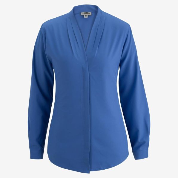 Ladies V-Neck Ls Blouse