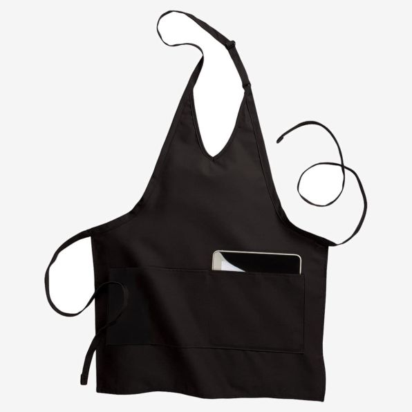 2-Pocket V-Neck Bib Apron