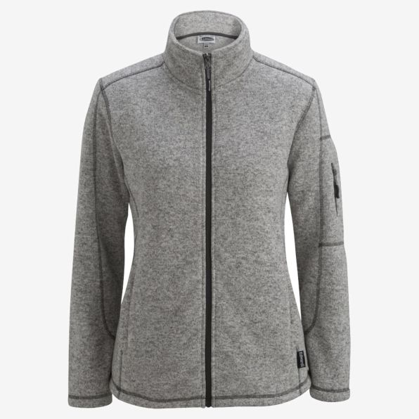 Ladies Sweater Knit Fleece Jacket