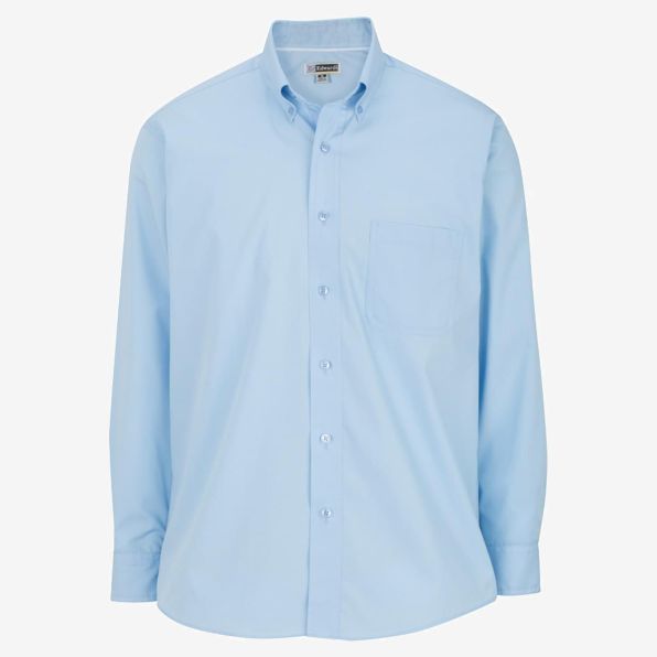 Mens Lightweight Long Sleeve Poplin Shirt
