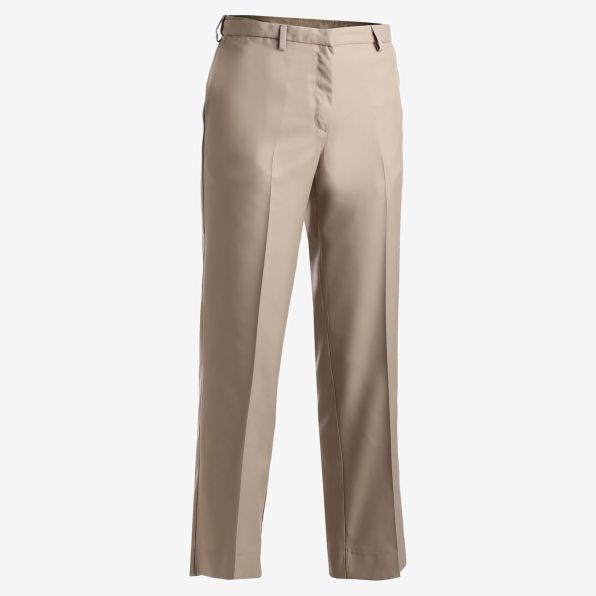 Ladies Microfiber Flat Front Pant